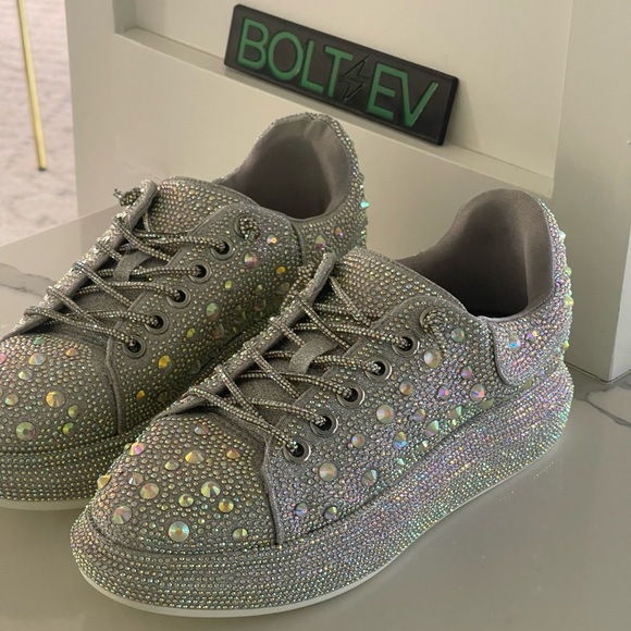 COPY - 🪩 NEW Azalea Wang sparkle glitter sneakers sz 9 or 39. 🪩 watch the video… - Picture 13 of 13